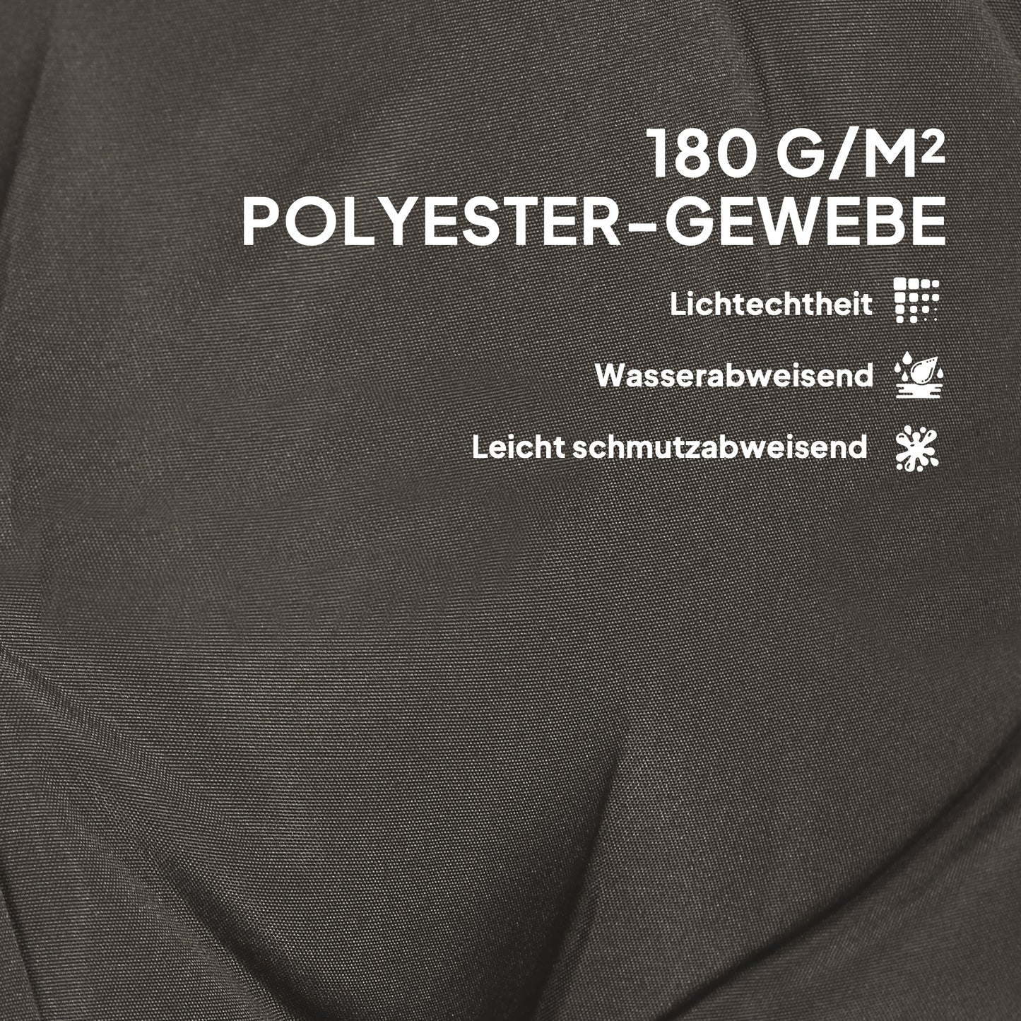 Outsunny 4er Set Sitzkissen 108 x 50 x 5 cm Stuhlkissen mit Bändern, Outdoor Indoor Sitzauflage Dunkelgrau