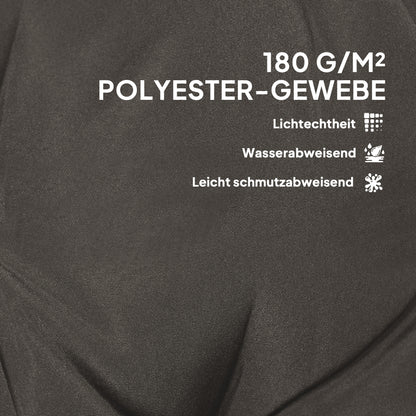 Outsunny 4er Set Sitzkissen 108 x 50 x 5 cm Stuhlkissen mit Bändern, Outdoor Indoor Sitzauflage Dunkelgrau