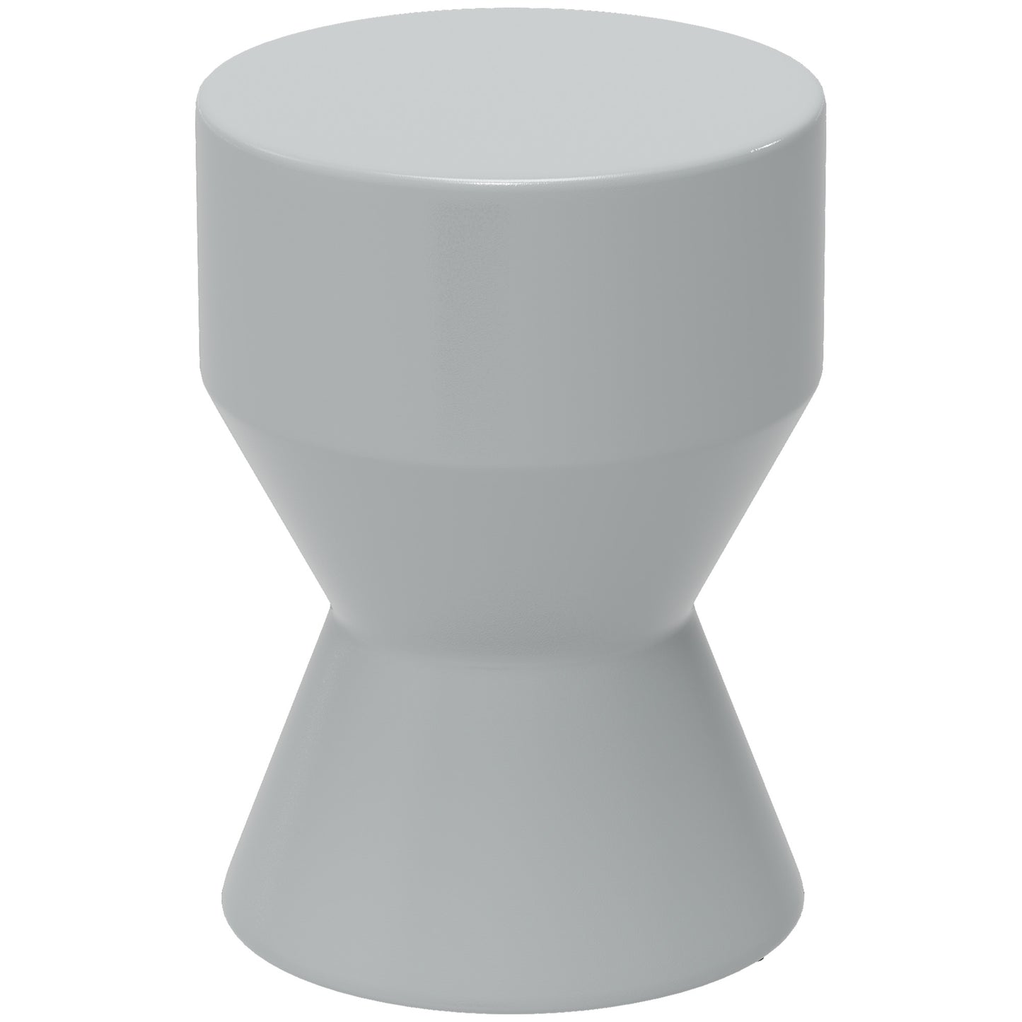 Outsunny Sitzhocker aus Keramik 120kg belastbar Ø33 x 45,5 cm Wetterfest Garten Hocker in Sanduhrform Hellgrau