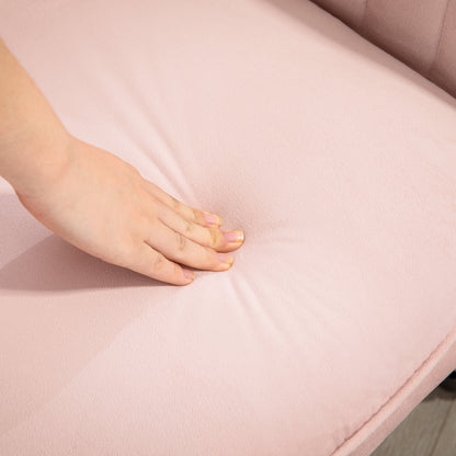 HOMCOM Schreibtischstuhl Höhenverstellbarer Bürostuhl Drehbar Homeoffice Stuhl mit Rücken- und Armlehne Rosa