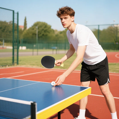 SPORTNOW Tischtennisschläger Tischtennis Set mit 4 Tischtennisschlägern, 8 Tischtennisbällen Tragetasche Für Drinnen & Draußen