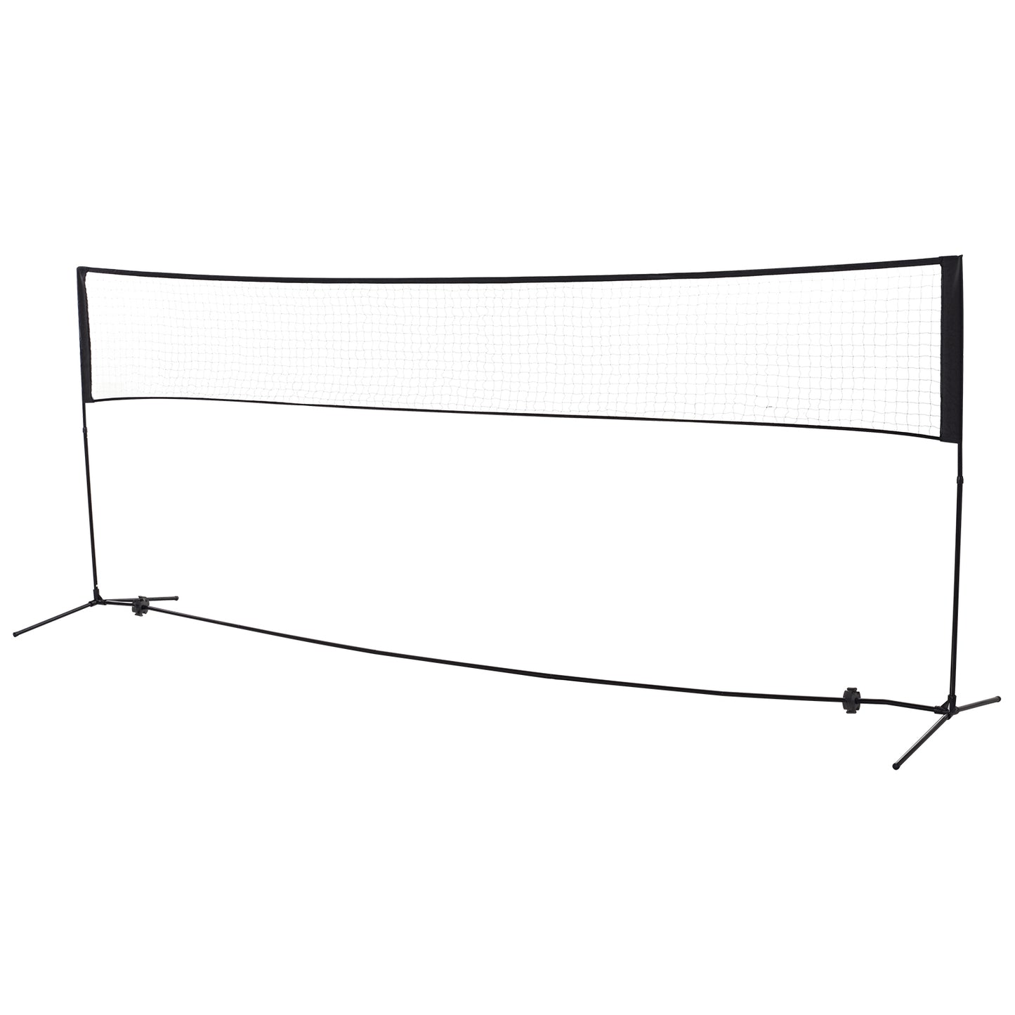 HOMCOM Badmintonnetz 94/158cm faltbares Volleyballnetz mit Transporttasche 2-Fach-Höhenverstellbar Tennisnetz Badminton Netz tragbares Set für Tennis Federballnetz für Garten Park Outdoor
