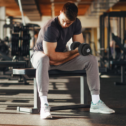 HOMCOM Kurzhantel Set 30KG Hantelset mit Hantelscheiben für Zuhause Büro Fitnessstudio Stahl Kunstleder Schwarz Krafttraining