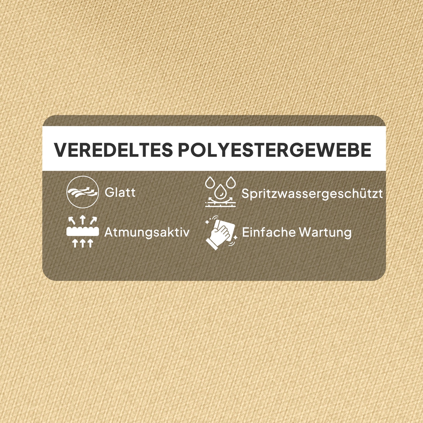 Outsunny Sitzkissen, Dickes Polsterkissen für Sitzmöbel, mit Rückenlehne, Schaukelstuhlkissen, für drinnen und draußen, Beige