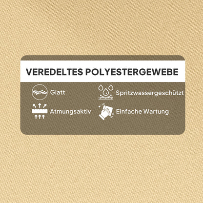 Outsunny Sitzkissen, Dickes Polsterkissen für Sitzmöbel, mit Rückenlehne, Schaukelstuhlkissen, für drinnen und draußen, Beige