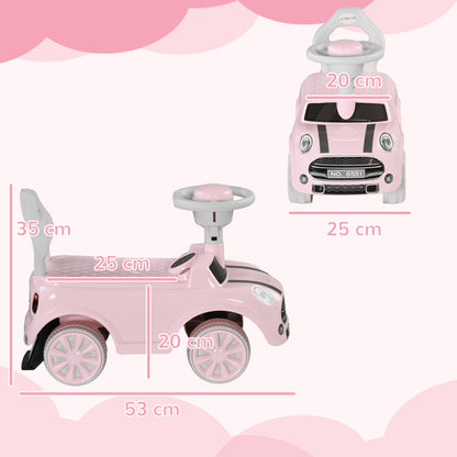 AIYAPLAY Rutschauto für Kinder, Kippschutz, Hupe, rutschfester Sitz, für 1,5-3 Jahre, bis 25 kg, Rosa