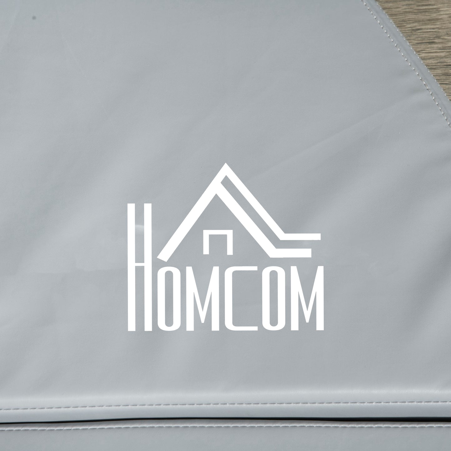 HOMCOM Pole-Dance-Matte, 5 cm dicke runde Kunststoff-Matte für Pole-Dance-Übungen, Gymnastik, Yoga, Hellgrau