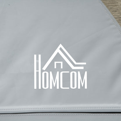 HOMCOM Pole-Dance-Matte, 5 cm dicke runde Kunststoff-Matte für Pole-Dance-Übungen, Gymnastik, Yoga, Hellgrau