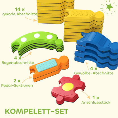 AIYAPLAY Balancebalken für Kinder, interaktives Gestell, rutschfest, Kunststoff, Bunt