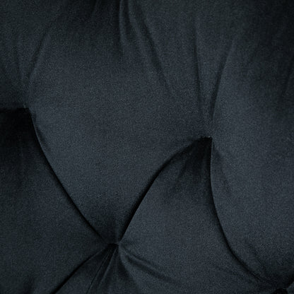 Vinsetto Homeoffice Stuhl Schreibtischstuhl mit Samtoptik höhenverstellbar Drehstuhl Schminkstuhl Bürostuhl bis 120 kg belastbar, für Arbeitszimmer, Schlafzimmer Schwarz