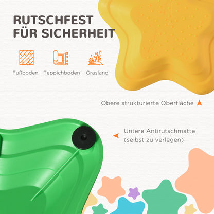 ZONEKIZ Trittsteine-Set für Kinder ab 3 Jahren, 11 Steine, rutschfest, bis 80 kg, Seestern-Design