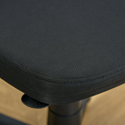Vinsetto Bürostuhl Ergonomischer Schreibtischstuhl, Höhenverstellbarer Drehstuhl, Platzsparend Schwarz