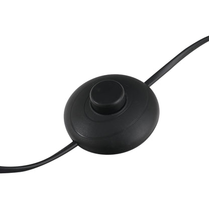 HOMCOM 3er-Lampenset 2 Tischlampe(ø38 x 158H cm) + 1 Stehlampe(ø30 x 62H cm) Vintage Standlampe mit Fußschalter Leselampe für Wohnzimmer, Schlafzimmer Metall, Schwarz+Weiß