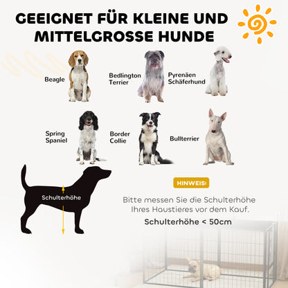 PawHut 2er-Set Erweiterung für Welpengehege، Hundezaun-Paneele، Haustierspielplatz، Welpenzaun aus Stahl، Grau