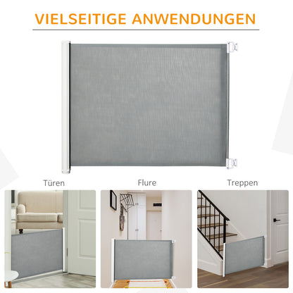PawHut Treppenschutzgitter Metall kunststoff Grau