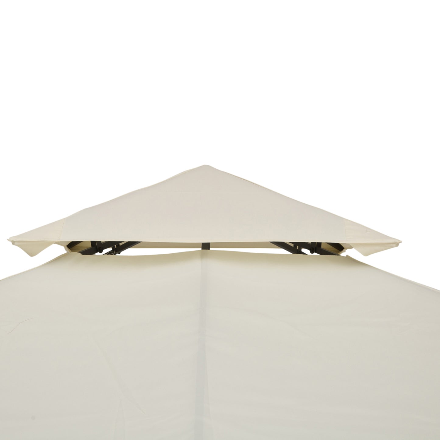 Outsunny Ersatzdach für Pavillon 3x3m wasserabweisend Pavillondach für Metallpavillon Pavillon Ersatzdach Gartenpavillon Partyzelt Gartenzelt Polyester Cremeweiß
