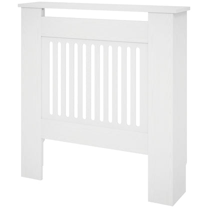 HOMCOM Heizkörperverkleidung, Heizungsabdeckung, 78 x 19 x 81cm, Heizkörper-Abdeckung für Schlafzimmer, Wohnzimmer, MDF, Weiß