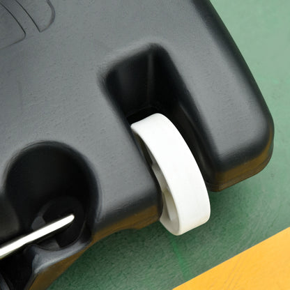 HOMCOM Basketballkorb Outdoor mit Rollen 155-210 cm Höhenverstellbar, Transportable Basketballständer mit Rollen, Tragbar Basketballkorb PE+Stahl