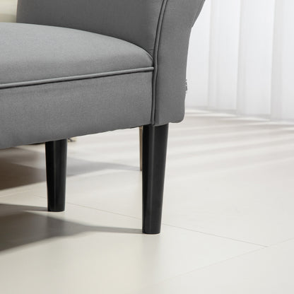 HOMCOM Sitzbank، Bettbank، Robust Bauweise، weiche Polsterung، 102x36x51 سم، Grau