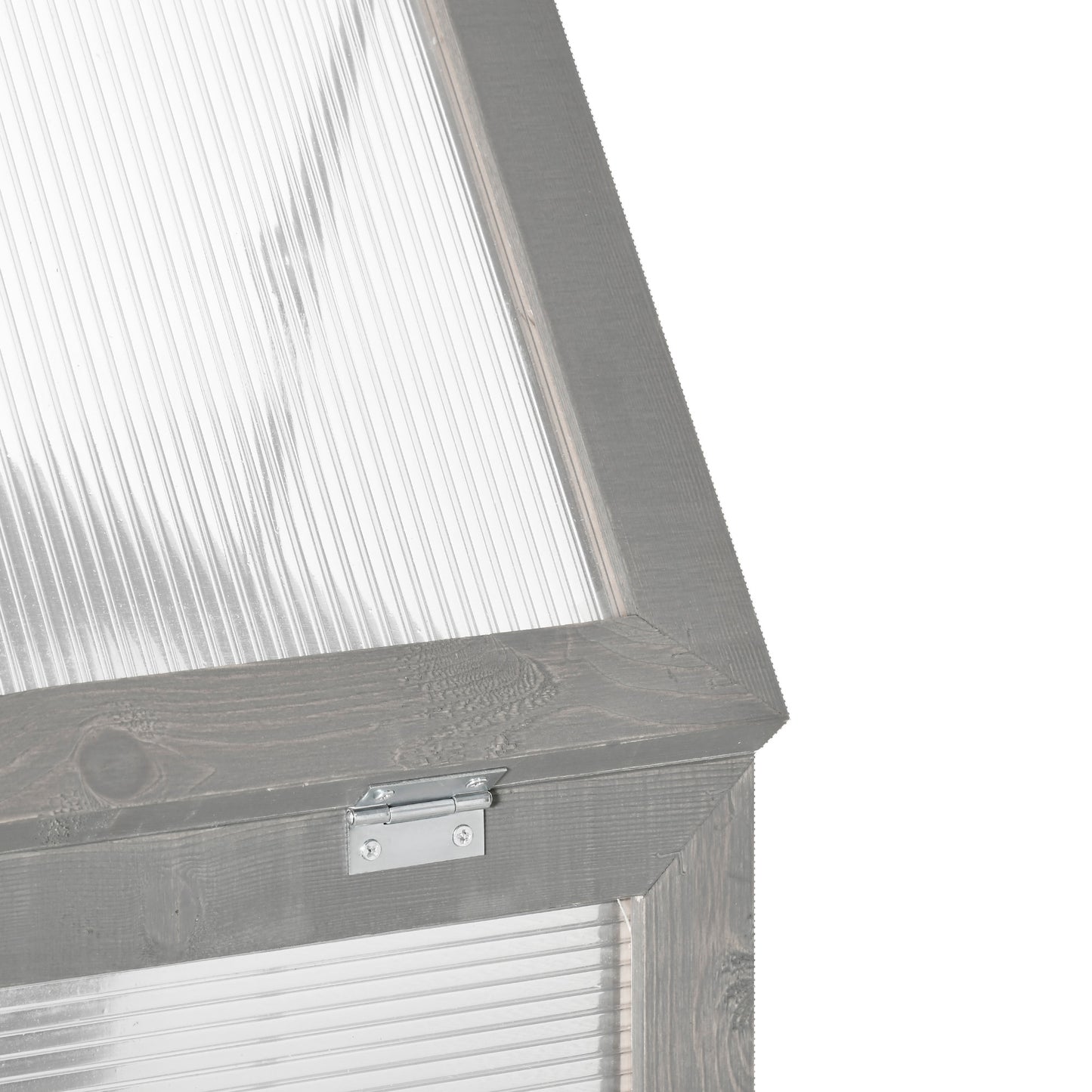 Outsunny Gewächshaus, Treibhaus, transparent, geeignet für Außenbereiche, Holz+Polycarbonat, 58 x 44 x 78cm
