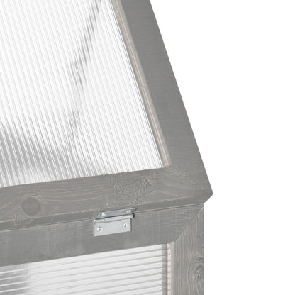 Outsunny Gewächshaus, Treibhaus, transparent, geeignet für Außenbereiche, Holz+Polycarbonat, 58 x 44 x 78cm