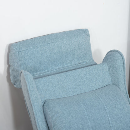HOMCOM Kindersofa Kindercouch Kindersessel Stuhl Liegesofa verstellbar mit Fußstütze für 3-5 Jahre Jungen und Mädchen Blue 58 x 53 x 70 سم