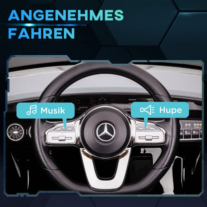 AIYAPLAY Kinder-Elektroauto, fernsteuerbar, mit Transportrollen, LED-Lichter, Hupe, für Kinder von 3-6 Jahren, Schwarz
