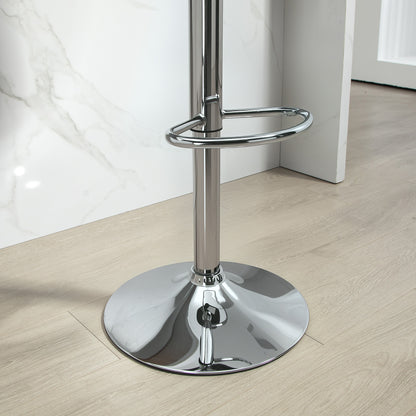 HOMCOM 2er-Set Barhocker, Barstühle, Drehstühle mit Lehne, höhenverstellbar, bis 120 kg belastbar, 42 x 38 x 82-104 cm, Schwarz