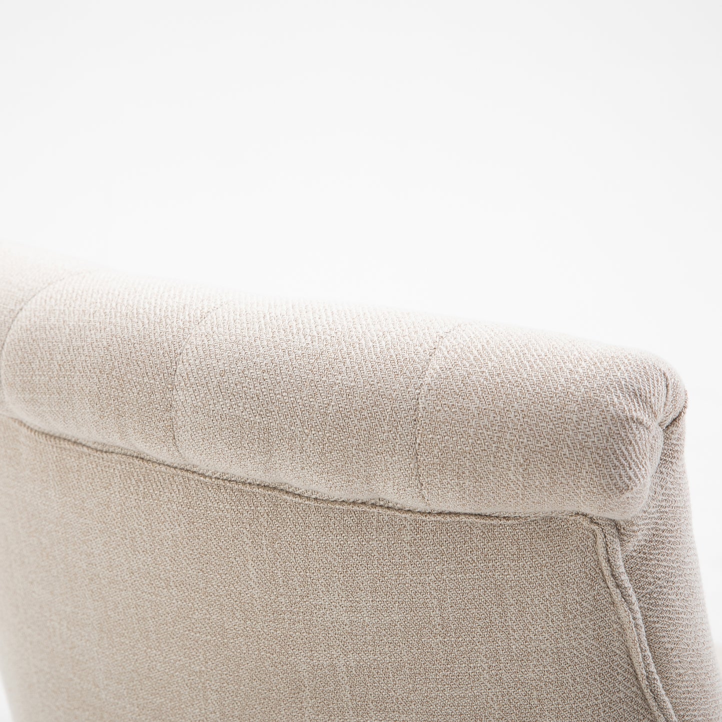 HOMCOM Weicher Polstersessel mit Rückenkissen, zum Lesen und Ausruhen, Stoffbezug in Leinenoptik, 52,5 x 69 x 77 cm, Cremeweiß