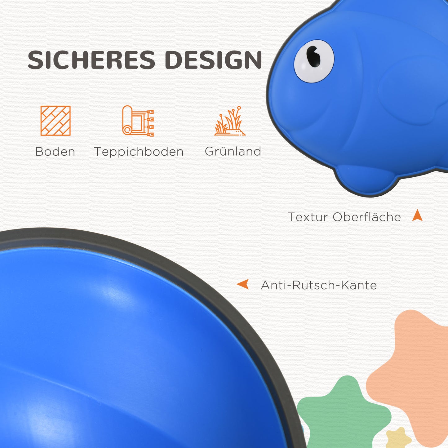 AIYAPLAY Balance-Trittsteine, 9er-Set, rutschfest, stapelbar, In- & Outdoor, Bunt