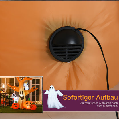 HOMCOM Halloween Aufblasbares Spukgespenst Luftfigur Aufleuchtend Deko 120/ 240 cm (Aufblasbarer Spukbaum)