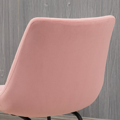 HOMCOM 2er-Set Esszimmerstühle Akzentstühle Küchenstühle، تصميم قديم، Samtoptik، 50 سم × 61 سم × 79 سم، روزا