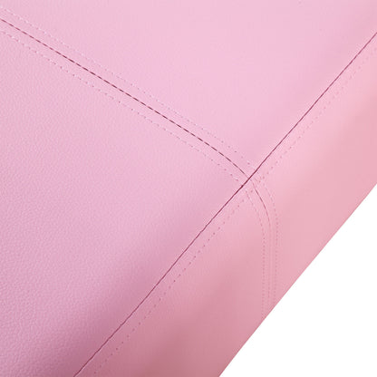 HOMCOM Kindersessel mit Fußhocker, Kindercouch mit Hocker, Kindersofa, Sofa Sessel, Rosa 83 x 42 x 41 cm