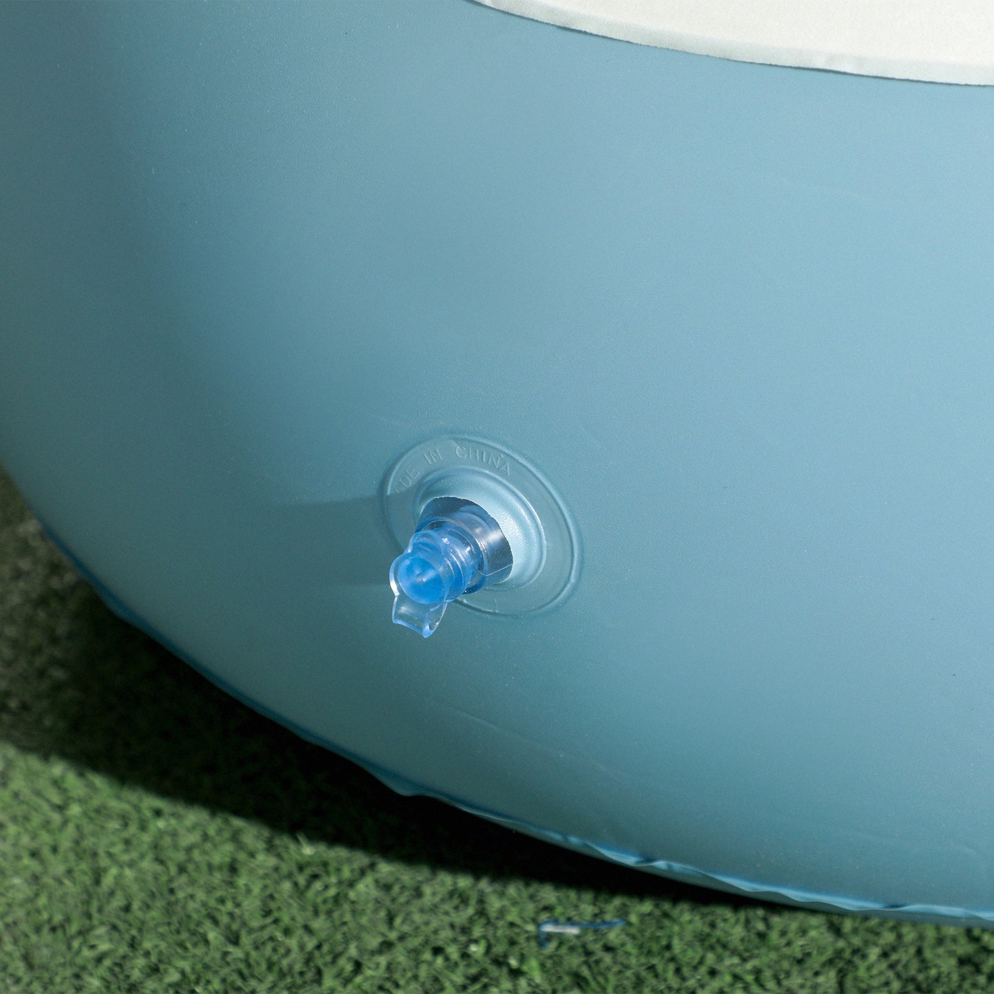 Outsunny Aufblasbarer Sessel Luftsessel Outdoor-Sessel, 125 x 100 x 87cm, Weiß + Blau