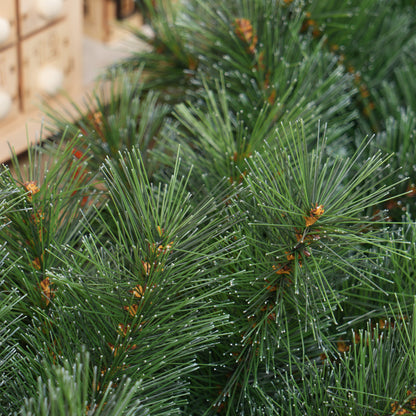 HOMCOM 1,8 m künstliche Weihnachtsgirlande Blumendekoration mit 160 Spitzen Grün