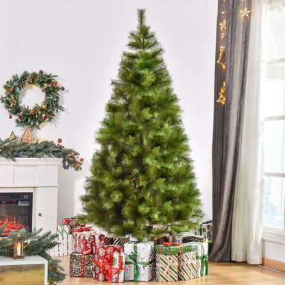 HOMCOM Künstlicher Weihnachtsbaum 210 cm künstlich Tannenbaum mit 505 Spitzen Christbaum Weihnachtsdekoinkl. حامل معدني للشرب