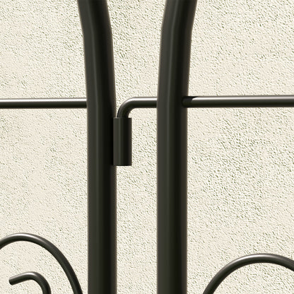 Outsunny Rankgitter Metall 2er Set zum Stecken rostfrei Rankhilfe mit Vogeldesign für Kletterpflanzen 50x120 cm Schwarz