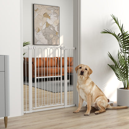 PawHut Türschutzgitter Hund، 76-104 سم Absperrgitter ohne Bohren، Treppengitter