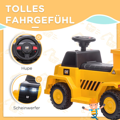 HOMCOM Elektro-Kipplaster für Kinder، kippbare Ladefläche، بحد أقصى. 3 كم / ساعة، شاينويرفر، هوبي، جيلب، 74,5 × 36 × 43,5 سم