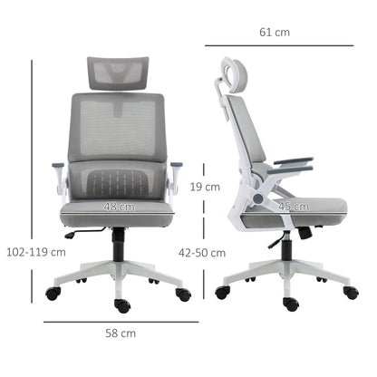 Vinsetto Bürostuhl Schreibtischstuhl Office-Stuhl، höhenverstellbar، 1 Kopfstütze، 58 × 61 × 119 سم. شوارتز