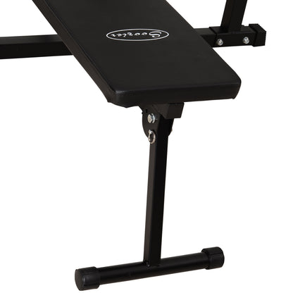 HOMCOM Kraftstation mit Klimmzugstange, Multifunktionale Dip-Station, Trainings-Gerät für Zuhause, mit Boxsack, Fitness, Stahl, Schwarz, 180 x 183 x 219 cm