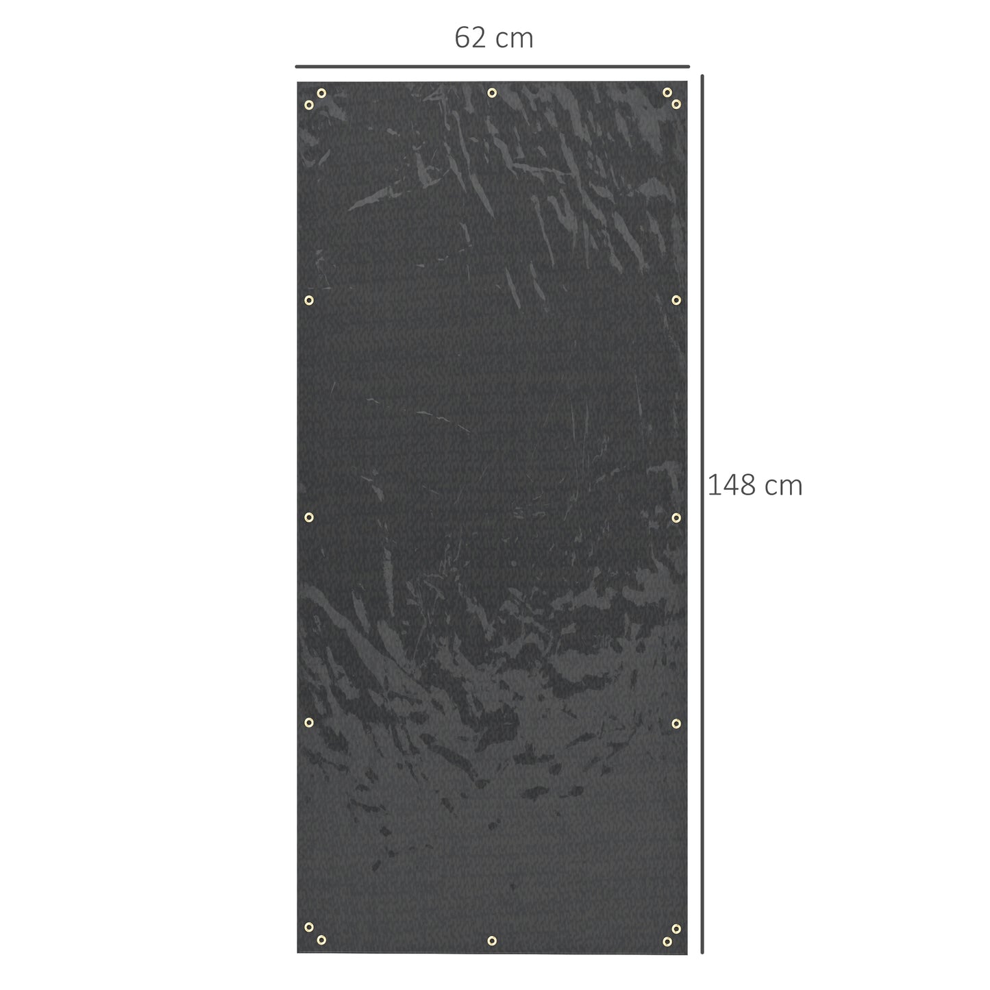 Outsunny Abdeckung für Brennholzregal, 2er-Set, wetterfest & staubdicht, 148 x 62 cm, Schwarz