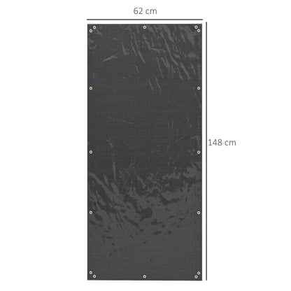 Outsunny Abdeckung für Brennholzregal, 2er-Set, wetterfest & staubdicht, 148 x 62 cm, Schwarz