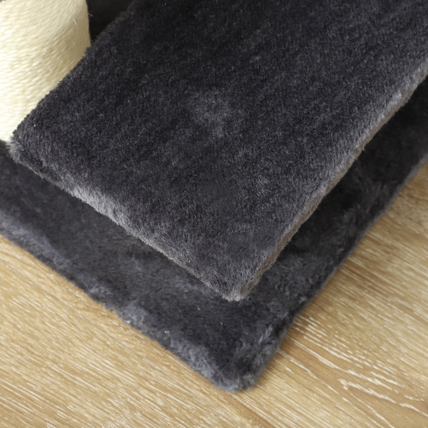 PawHut Hundetreppe 4 Stufen 59 cm Hoch Haustiertreppe für Katze und Hunde Hunderampe Katzentreppe Einstiegshilfe für Bett, Sofa, Couch Grau