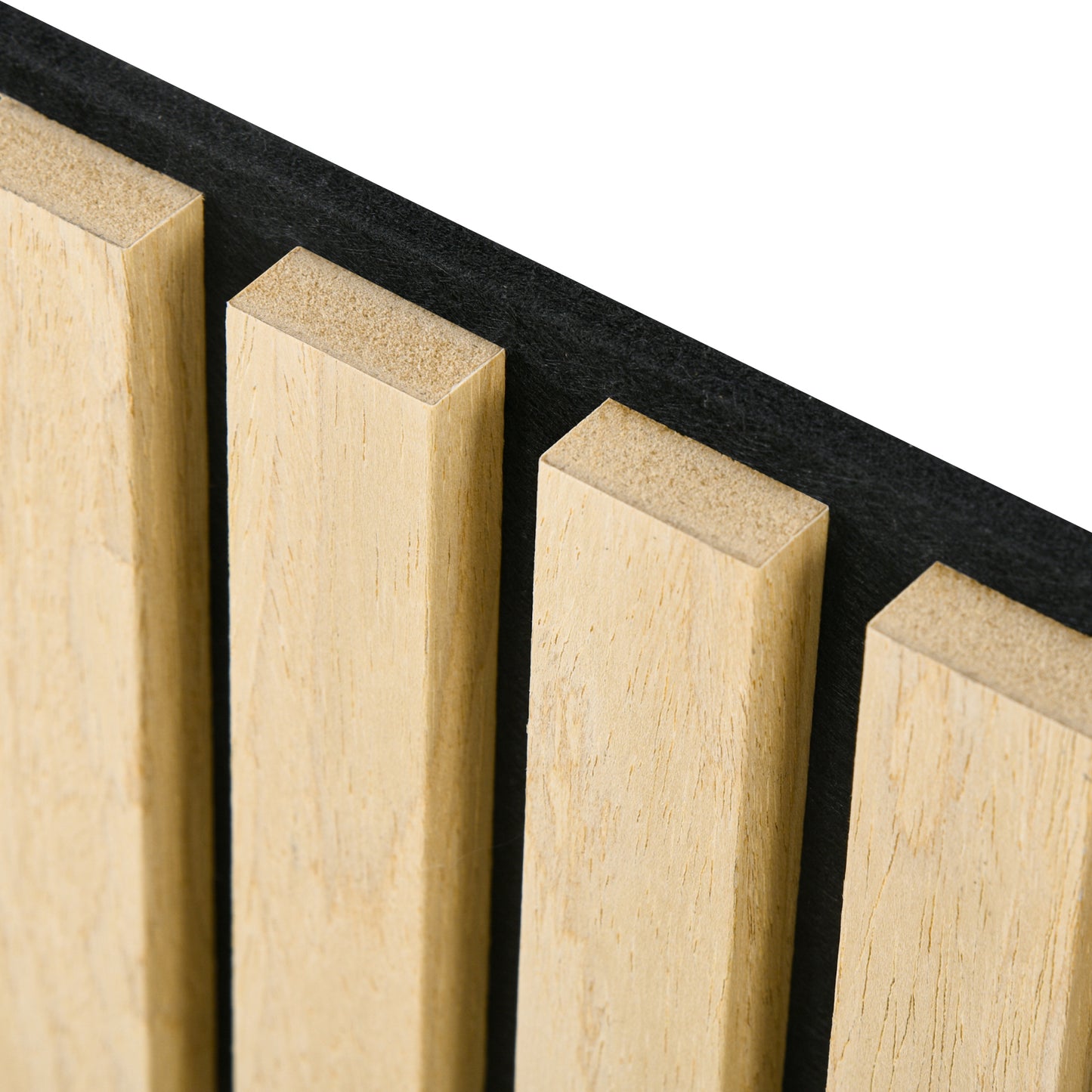 HOMCOM Akustikpaneel, Schallabsorption, DIY Lamellenwand, MDF & Polyester, einfache Installation, Eiche