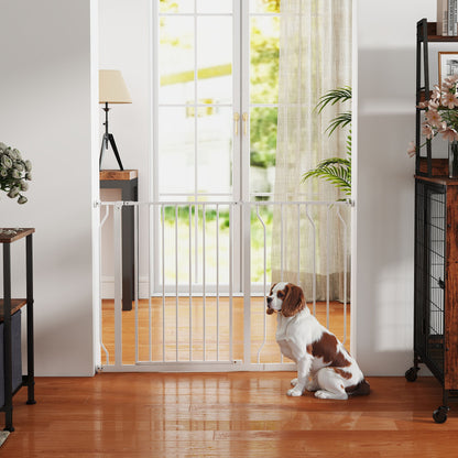 PawHut Hunde-Absperrgitter, Klemmmontage, verstellbare Länge, Stahl/ABS, 75-115 x 76 سم, فايس