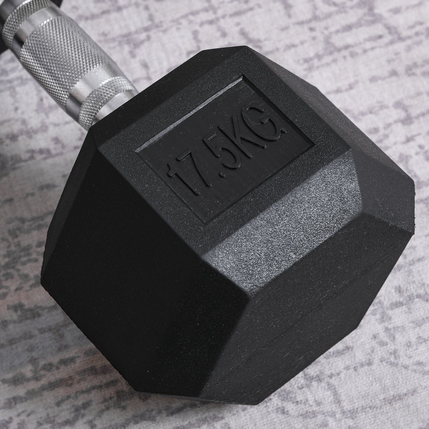 HOMCOM Kurzhantel، 17,5 كجم Hantel، Hantel، Gewicht، Anti-Rutsch-Griff، Schwarz + Silber