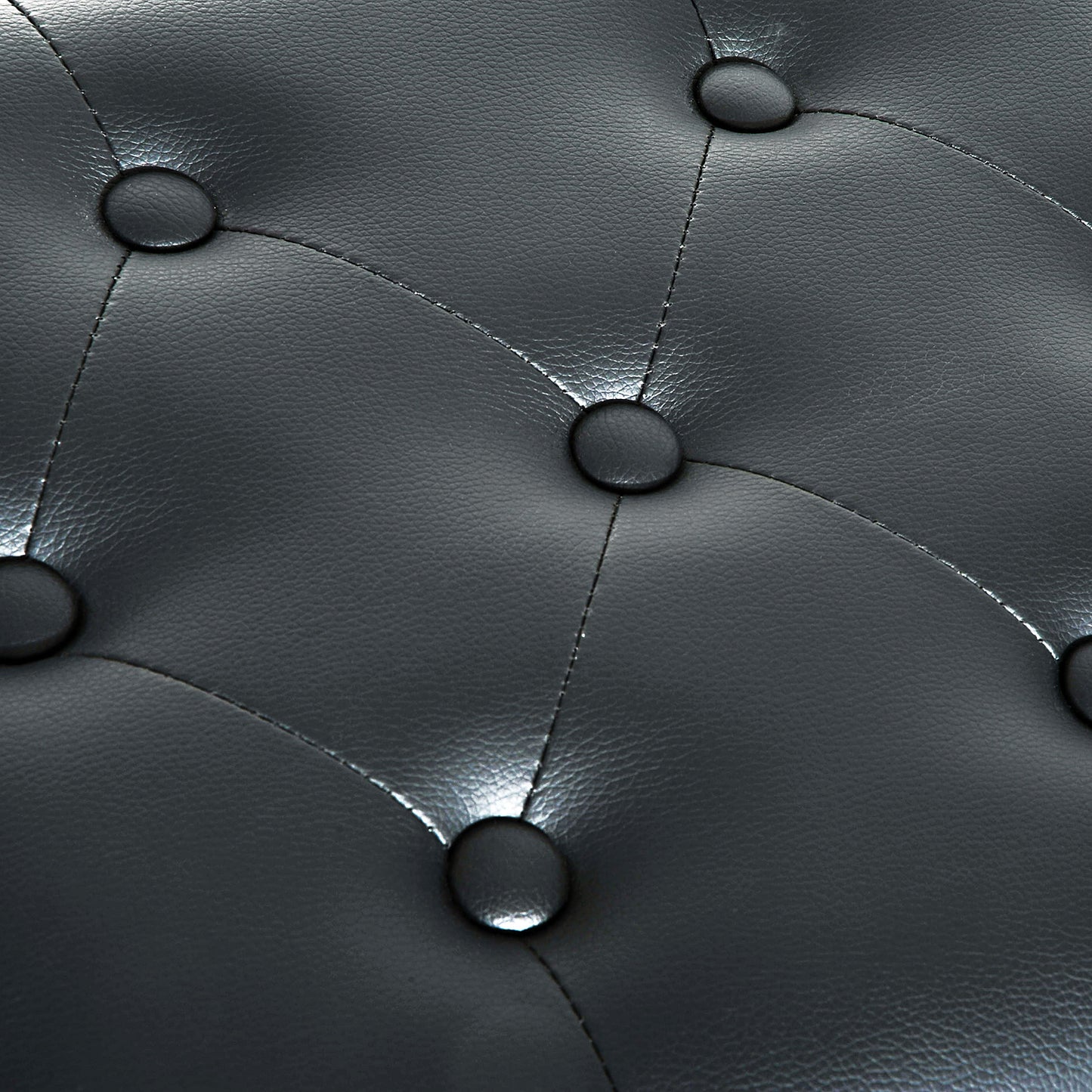 HOMCOM Klavierhocker Höhenverstellbar Klavierbank, Pianobank mit Kunstleder Kissen Keyboardhocker für Piano Keyboard 64 x 35 x 45-55 cm Schwarz