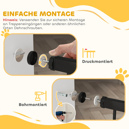 PawHut Türschutzgitter Hund, 76-104 cm Absperrgitter ohne Bohren, Treppengitter