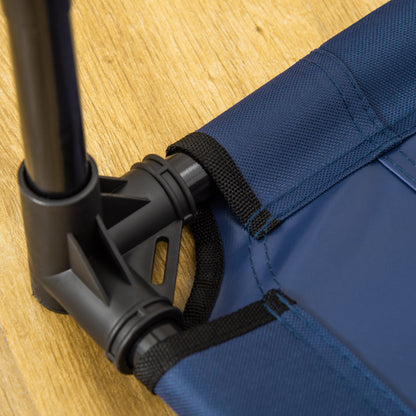 PawHut Hundebett Hundeliege Outdoor Katzenbett Haustierbett Schlafplatz Metall 600D Oxford-Gewebe Blau 91,5 x 76,2 x 18 cm